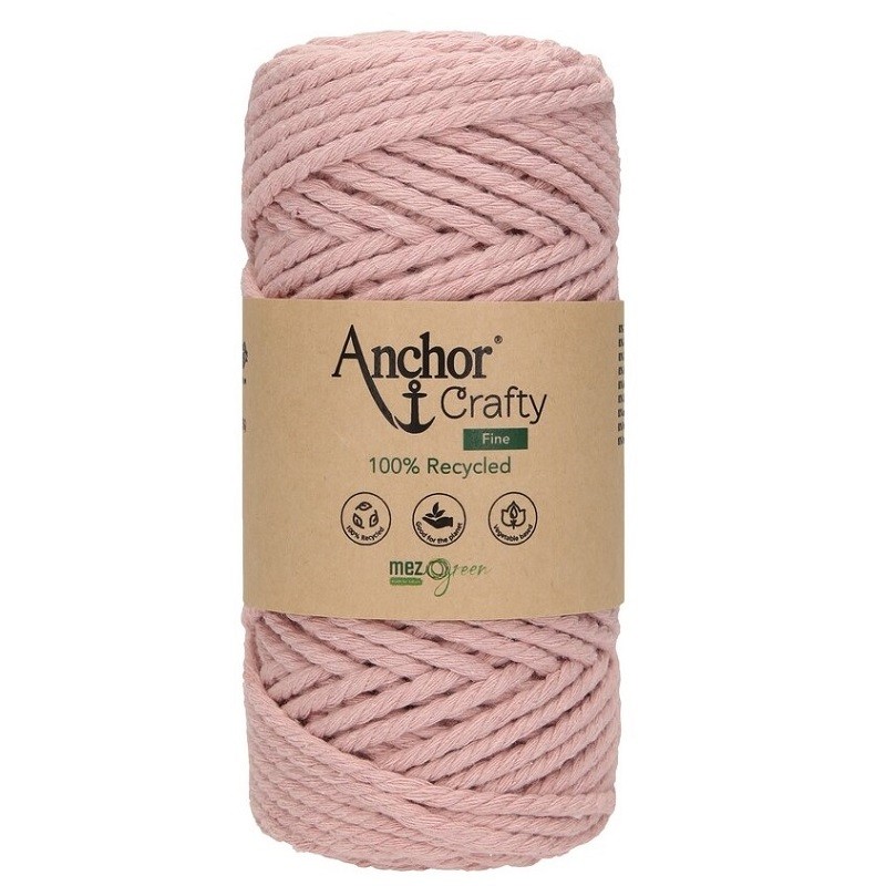 Crafty Fine Anchor bobina filato di cotone per lavori a mano macramè 250 grammi