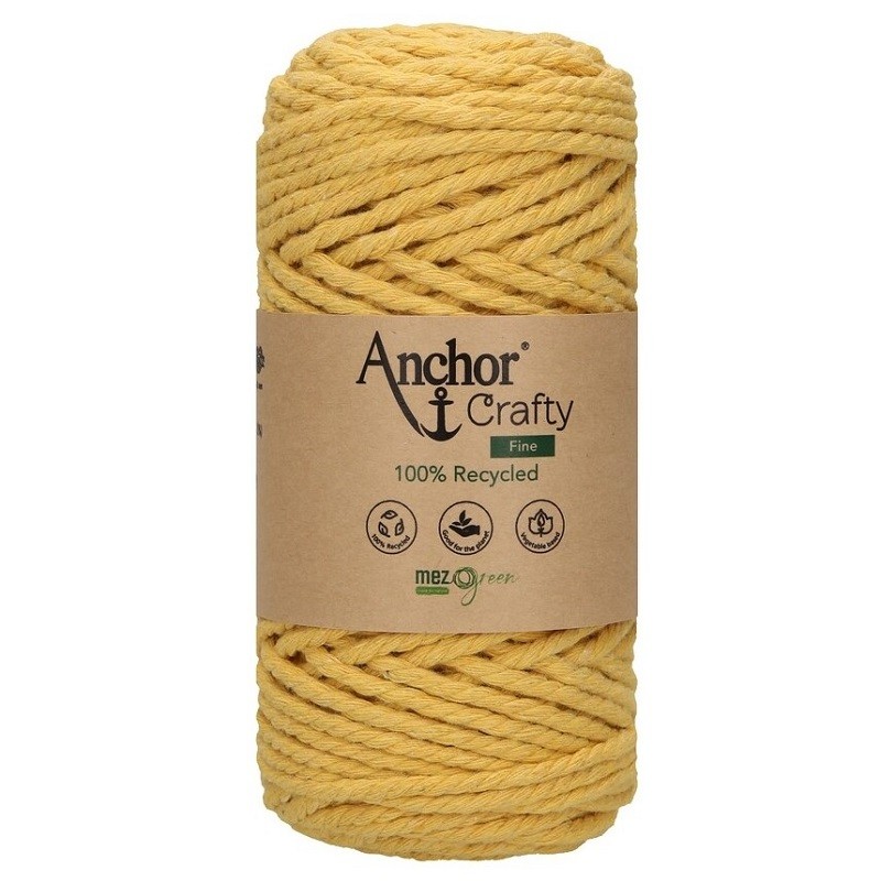 Crafty Fine Anchor bobina filato di cotone per lavori a mano macramè 250 grammi